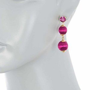 KATE SPADE Pink Dangle Linear Ball Earrings